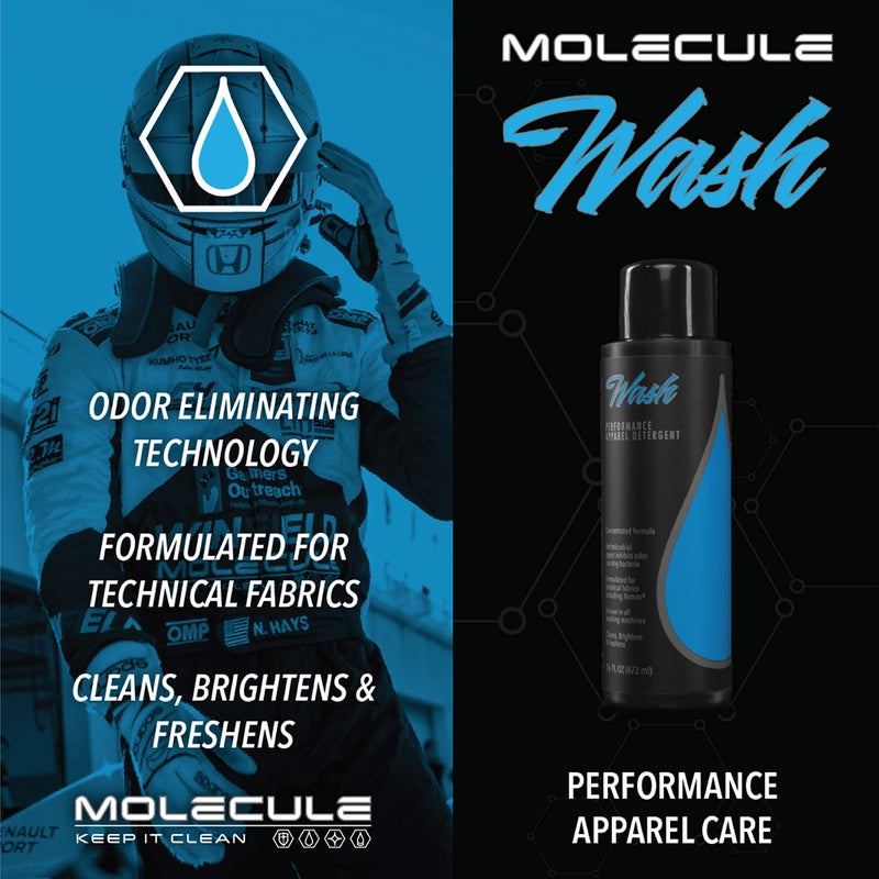 Molecule Wash | Performance Apparel Care | Cleans, Brightens & Freshens Racing Suits & Technical Fabrics | 16 Ounces - Image 3